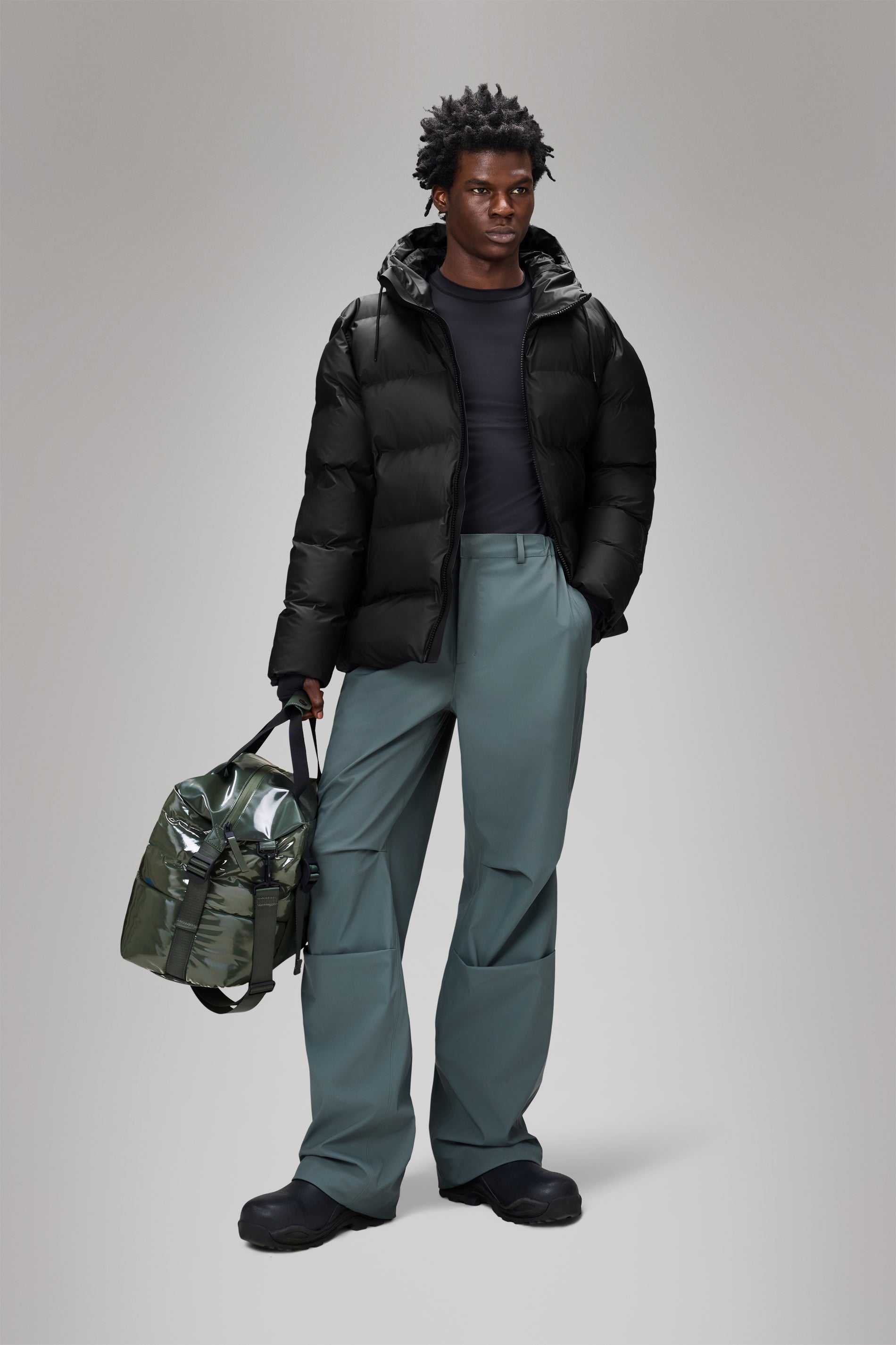 RAINS Alta Puffer Jacket Black Jacket